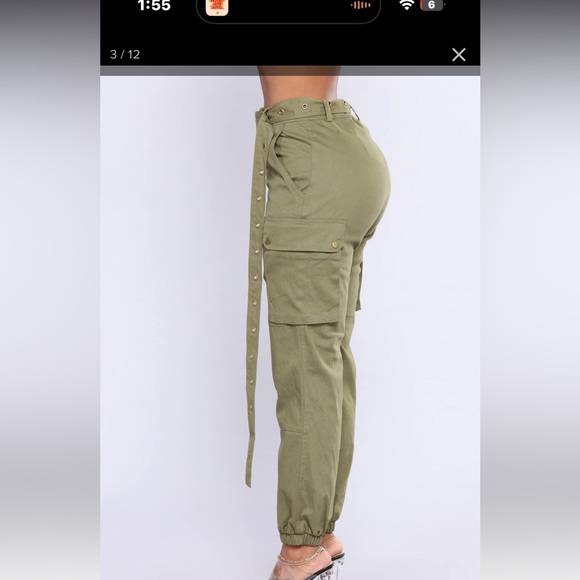 cargo pants with belt - Picture 3 of 4